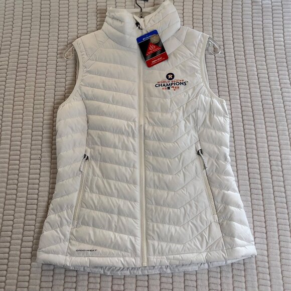 Columbia Womens Medium White 2022 World Series  Champions Powder Lite Vest - Picture 1 of 8